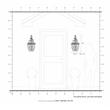 Livex Lighting Monterey 3-Light Brass Outdoor Wall Lantern in Black