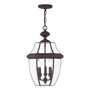 Livex Lighting Monterey 3 Light Bronze Outdoor Lantern