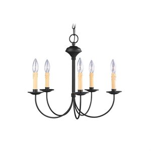 Livex Lighting Heritage Chandelier in Black