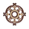 Livex Lighting Ceiling Medallion in Verona Bronze with Aged Gold Leaf Accents