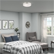 Livex Lighting Titania 3-Light Metal & Glass Ceiling Mount in Brushed Nickel