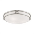 Livex Lighting Titania 3-Light Metal & Glass Ceiling Mount in Brushed Nickel