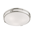 Livex Lighting Titania 3-Light Metal & Glass Ceiling Mount in Brushed Nickel
