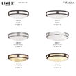 Livex Lighting Titania 3-Light Metal & Glass Ceiling Mount in Brushed Nickel
