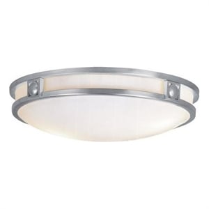 Livex Lighting Titania 3-Light Metal & Glass Ceiling Mount in Brushed Nickel