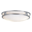 Livex Lighting Titania 3-Light Metal & Glass Ceiling Mount in Brushed Nickel