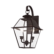 Livex Lighting Westover 2-Light Brass Outdoor Wall Lantern in Bronze