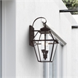 Livex Lighting Westover 2-Light Brass Outdoor Wall Lantern in Bronze