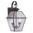 Livex Lighting Westover 2-Light Brass Outdoor Wall Lantern in Bronze