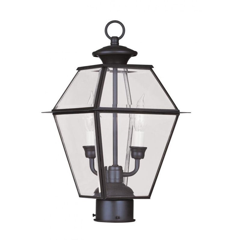 Livex Lighting Westover 2 Light Outdoor Post Head in Bronze