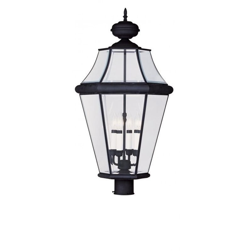 Livex Lighting Georgetown Outdoor Post Head in Black