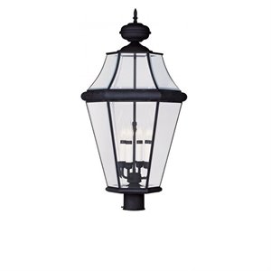 Livex Lighting Georgetown Outdoor Post Head in Black