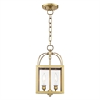 Livex Lighting Milford 2 Light Antique Brass Chain Hang/Ceiling Mount