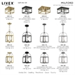 Livex Lighting Milford 2 Light Antique Brass Chain Hang/Ceiling Mount