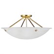 Livex Lighting Oasis Ceiling Mount in Polished Brass