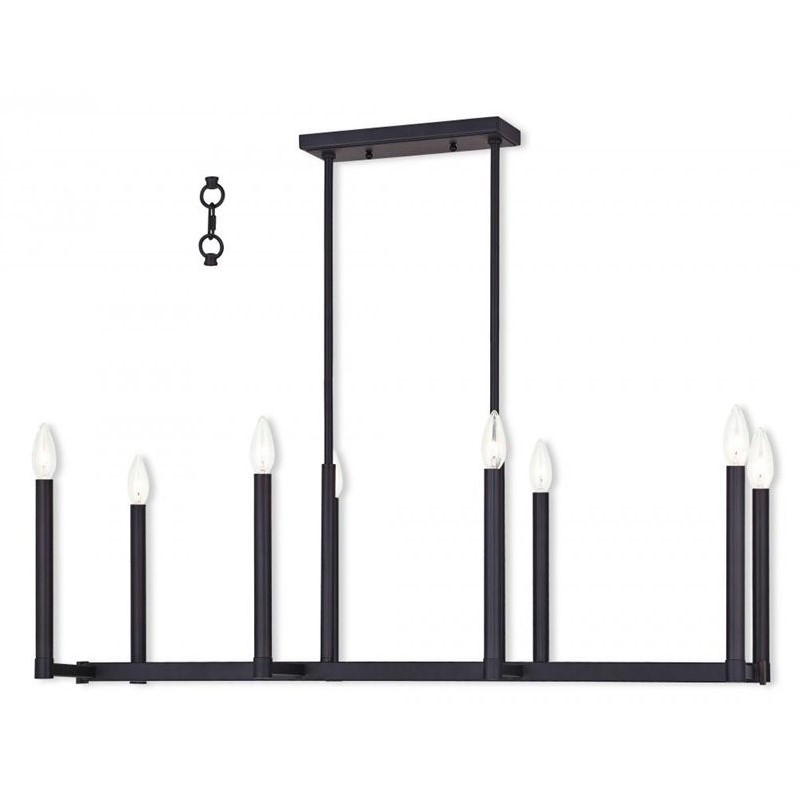 Livex Lighting Alpine Linear Chandelier in Bronze