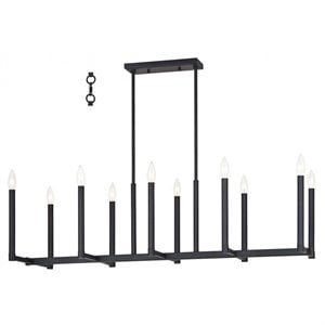 Livex Lighting Alpine Linear Chandelier in Bronze