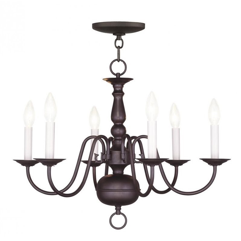 Livex Lighting Williamsburgh Chandelier in Bronze
