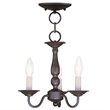Livex Lighting Williamsburgh Convertible Ceiling Mount in Bronze