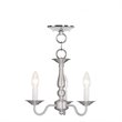Livex Lighting Williamsburgh Convertible Ceiling Mount in Brushed Nickel