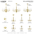 Livex Lighting Williamsburgh 5 Light Polished Brass Chain Hang/Ceiling Mount