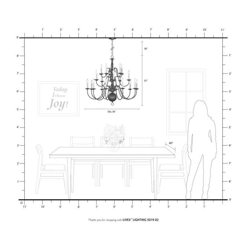 Livex Lighting Williamsburgh Chandelier in Polished Brass