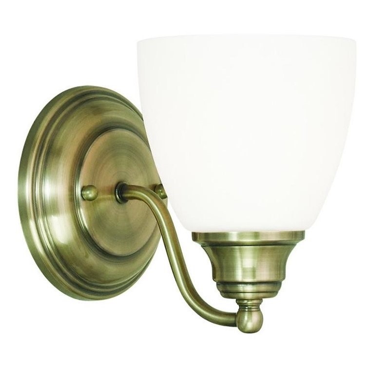 Livex Lighting Somerville Wall Sconce in Antique Brass
