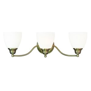 Livex Lighting Somerville Bath Light in Antique Brass