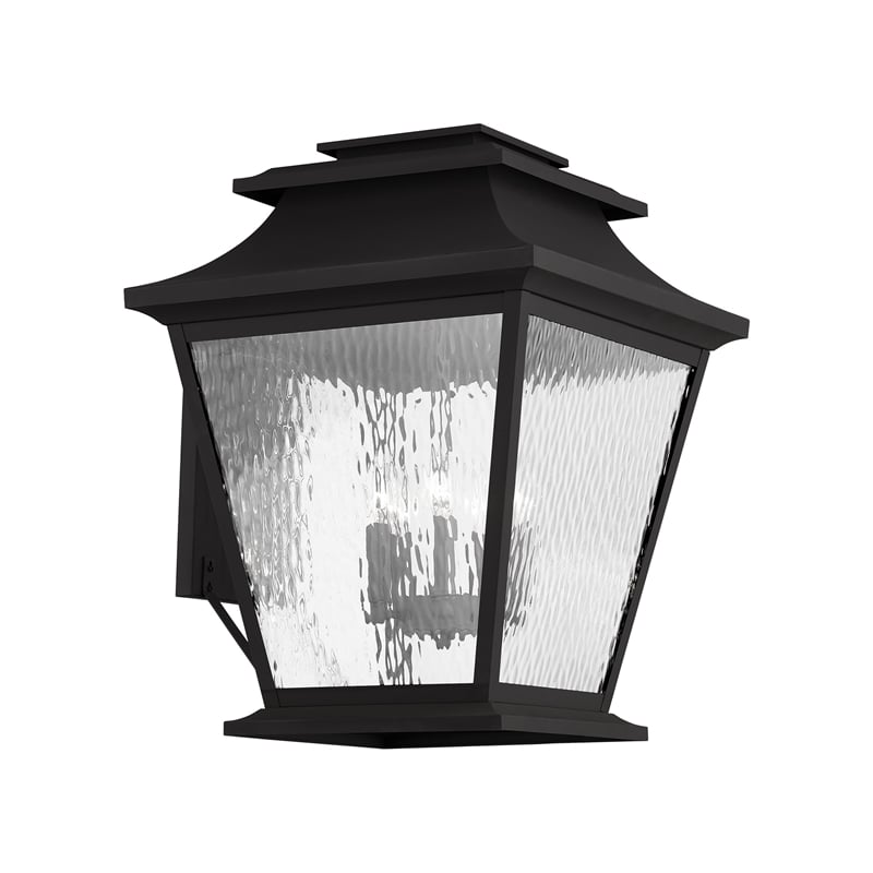 Livex Lighting Hathaway Outdoor Wall Lantern in Black