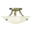 Livex Lighting Oasis Ceiling Mount in Antique Brass