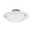 Livex Lighting Oasis 3-Light Contemporary Metal Ceiling Mount in Antique Brass