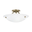 Livex Lighting Oasis 3-Light Contemporary Metal Ceiling Mount in Antique Brass