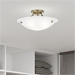 Livex Lighting Oasis 3-Light Contemporary Metal Ceiling Mount in Antique Brass