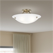 Livex Lighting Oasis 3-Light Contemporary Metal Ceiling Mount in Antique Brass