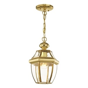 Livex Lighting 1 Light Polished Brass Outdoor Lantern