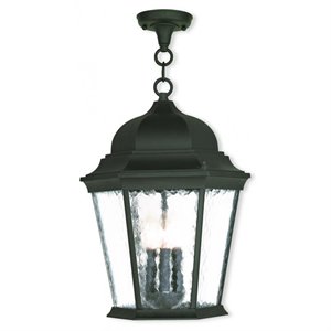 Livex Lighting Hamilton Outdoor Chain-Hang Lantern in Textured Black