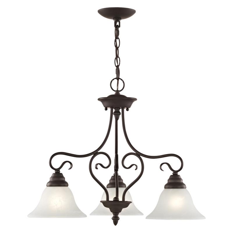 Livex Lighting 3 Light Bronze Dinette/ Ceiling Mount