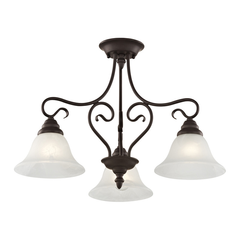 Livex Lighting 3 Light Bronze Dinette/ Ceiling Mount