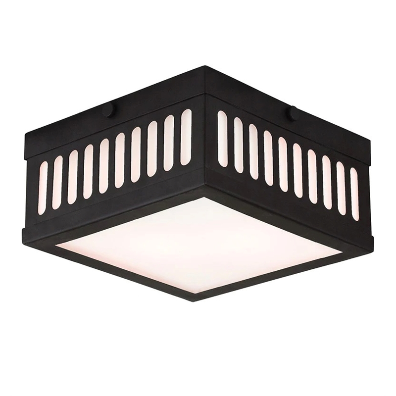 Livex Lighting Prentice 2 Light 7.5 inch Bronze Flush Mount Ceiling Light