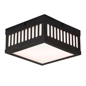 Livex Lighting Prentice 2 Light 7.5 inch Bronze Flush Mount Ceiling Light