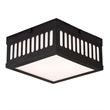Livex Lighting Prentice 2 Light 7.5 inch Bronze Flush Mount Ceiling Light