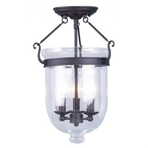 Livex Lighting Jefferson Ceiling Mount in Bronze