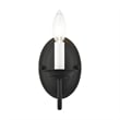 Livex Lighting Home Basics 1-Light Metal Wall Sconce in Black