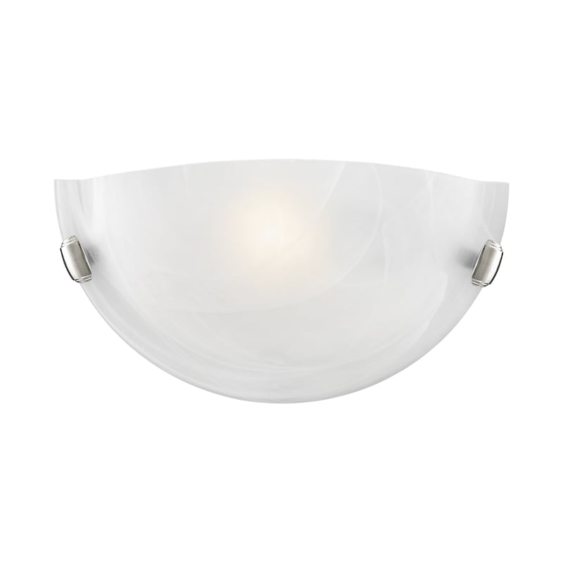 Livex Lighting Oasis 1-Light Metal & Fabric Wall Sconce in Brushed Nickel