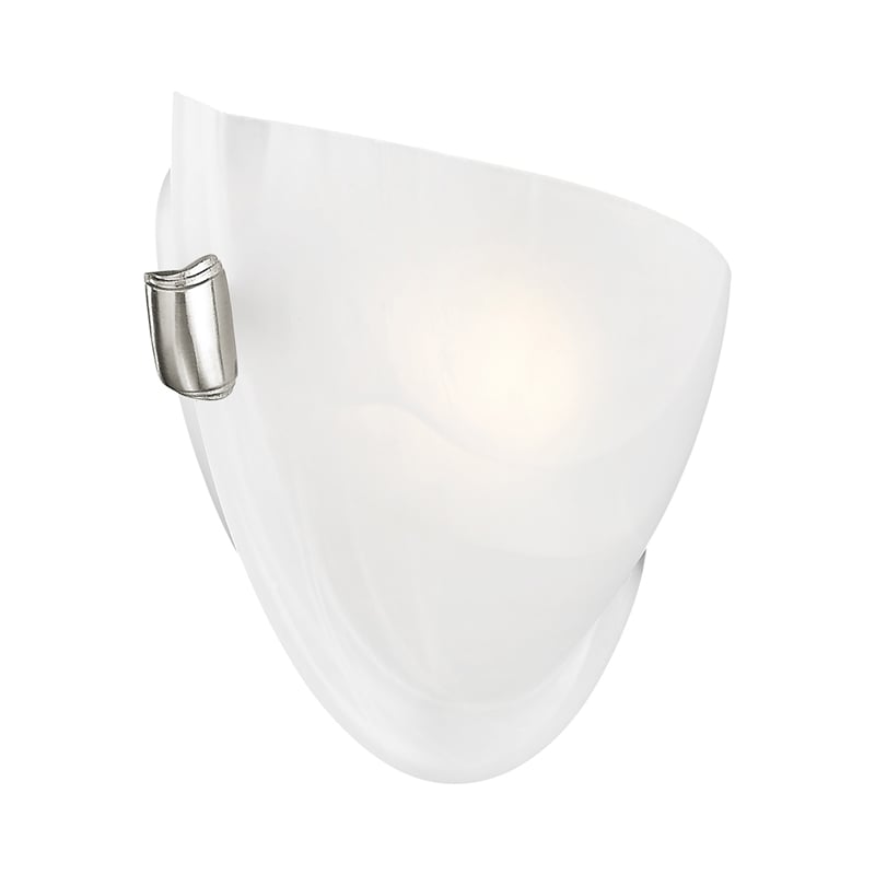 Livex Lighting Oasis 1-Light Metal & Fabric Wall Sconce in Brushed Nickel