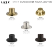 Livex Lighting Black Outdoor Pier Mount Adapter