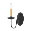 Livex Lighting Heritage 1-Light Contemporary Metal Wall Sconce in Black