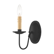 Livex Lighting Heritage 1-Light Contemporary Metal Wall Sconce in Black