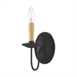 Livex Lighting Heritage 1-Light Contemporary Metal Wall Sconce in Black
