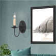 Livex Lighting Heritage 1-Light Contemporary Metal Wall Sconce in Black